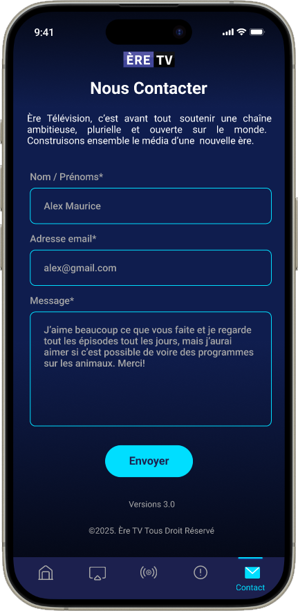 Screen design displayed in a mockup