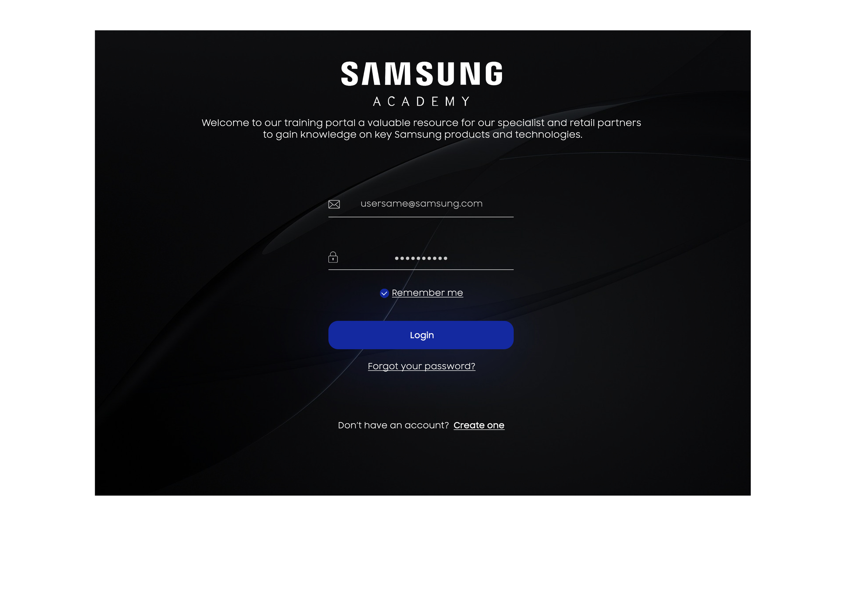 Screen design displayed in a mockup