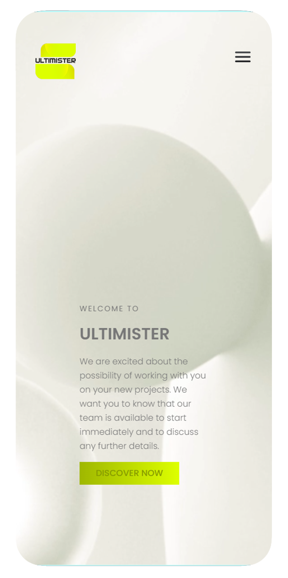 Screen design displayed in a mockup