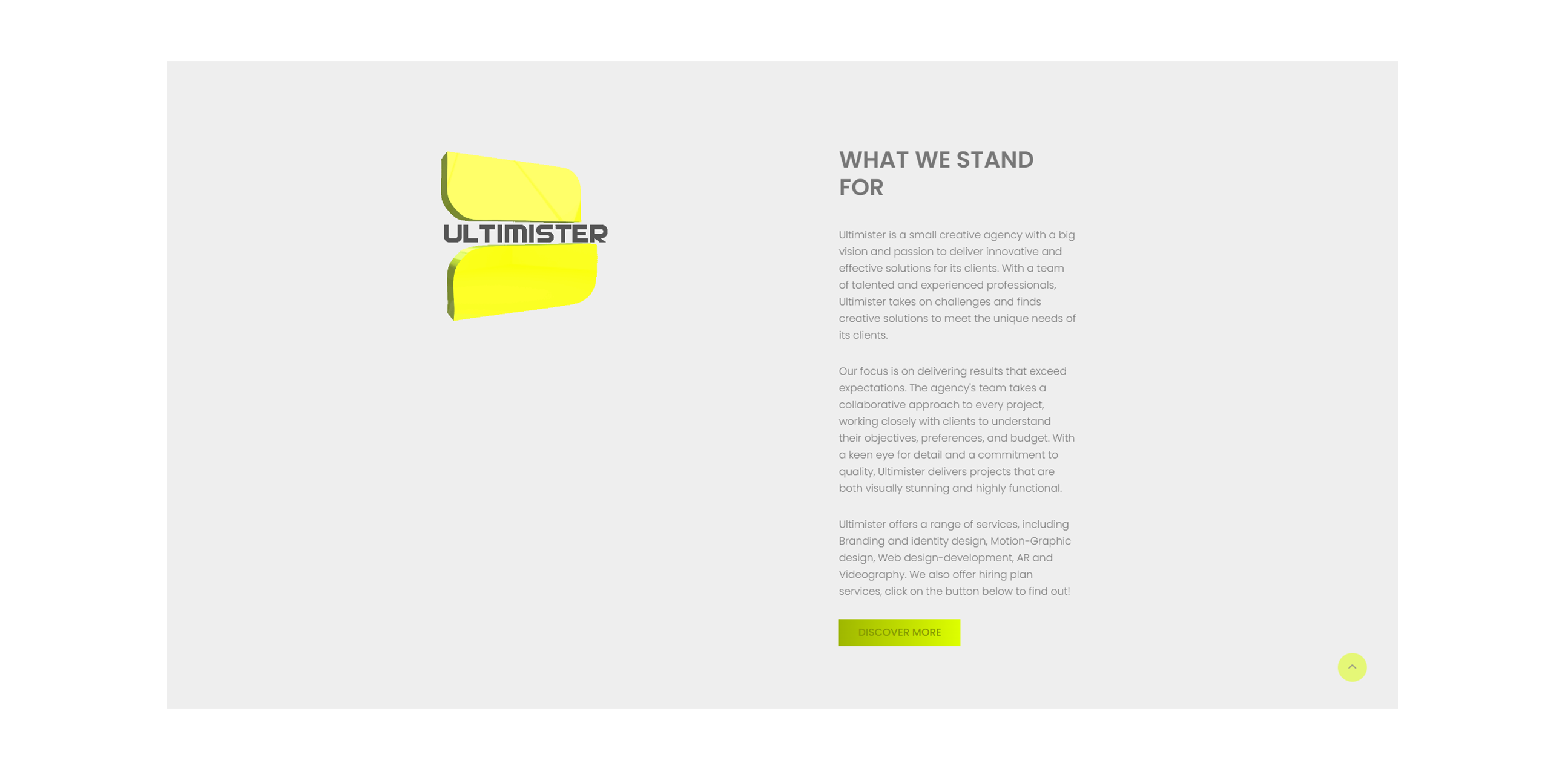 Screen design displayed in a mockup